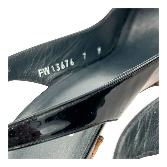 Stuart Weitzman Women's Peep Toe Slingback Platform Heels Black Size 7 - Picture 5 of 10